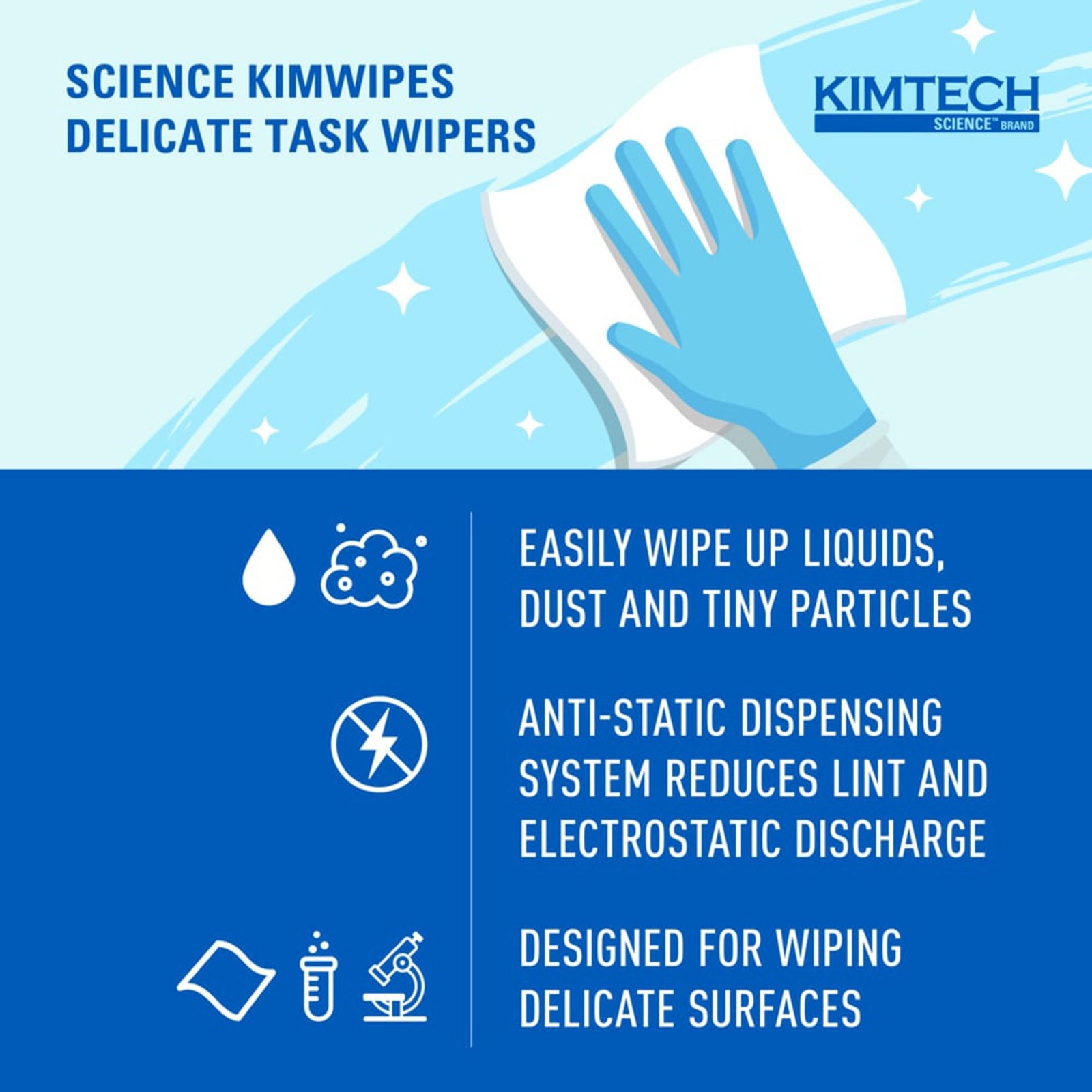 Kimberly Clark Task Wipers 4 X 8-1/5 Inch 34155 1 Pack 286 Wipes