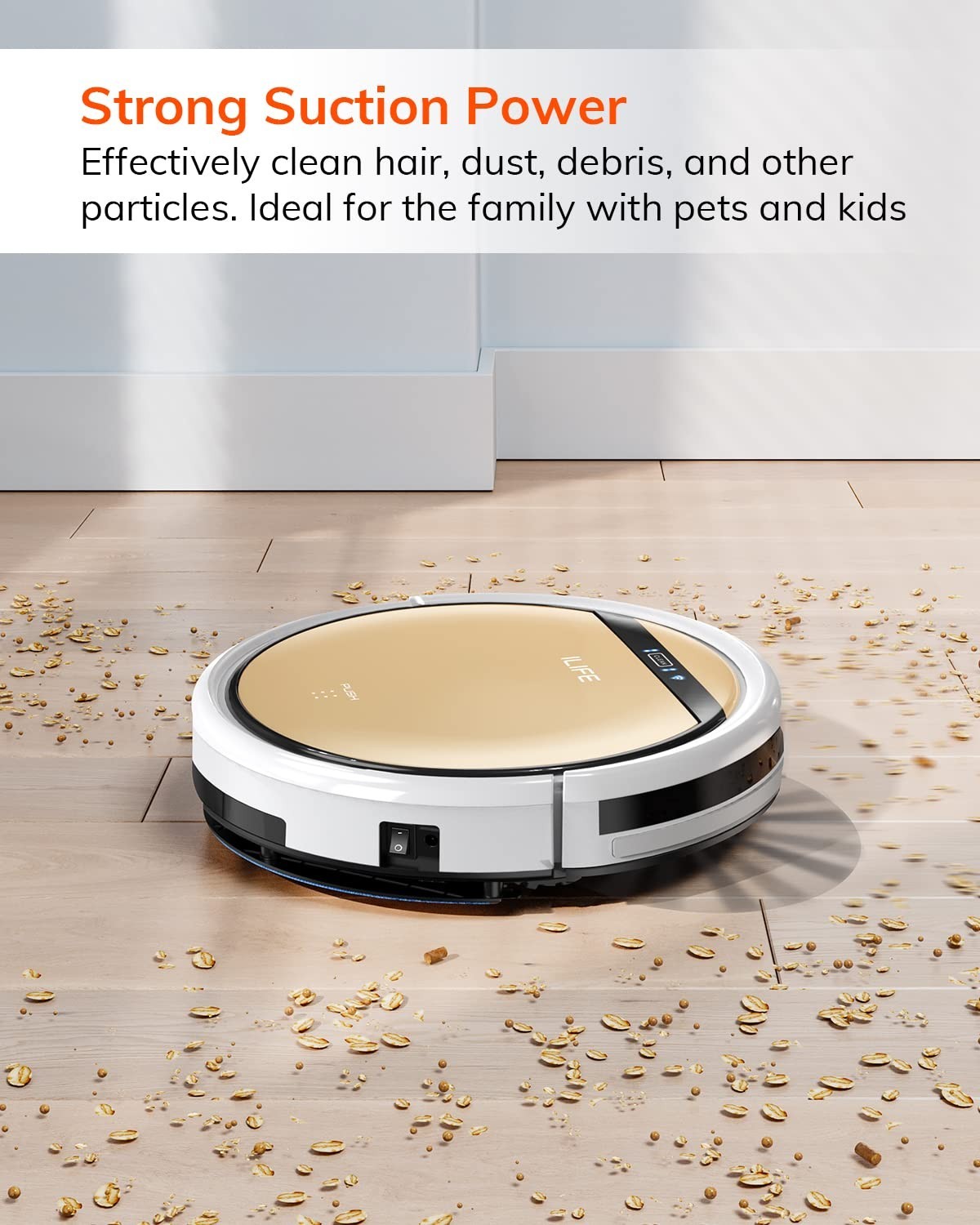 Robot Vacuum and Mop Combo – Remote & App Control, Self-Charging, Slim Design, I
