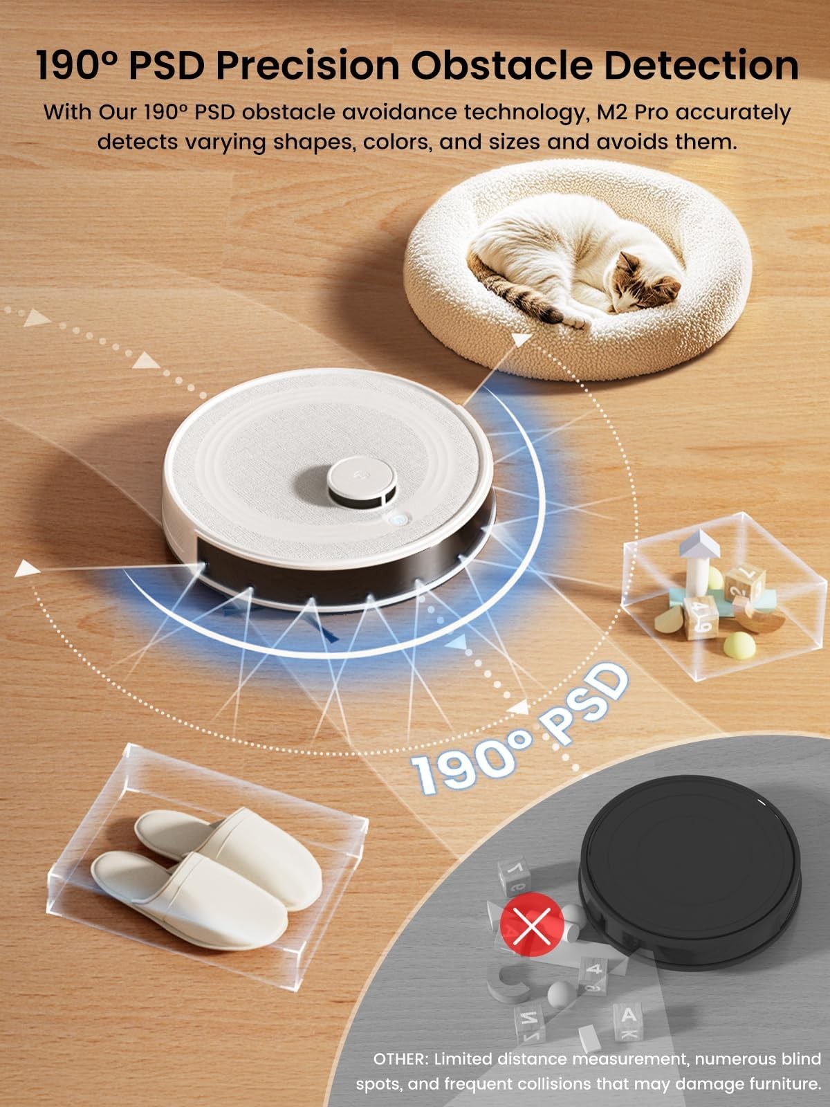 Lefant LiDAR Robot Vacuum and Mop, 90-Day Self-Emptying, 190° PSD Obstacle Av…