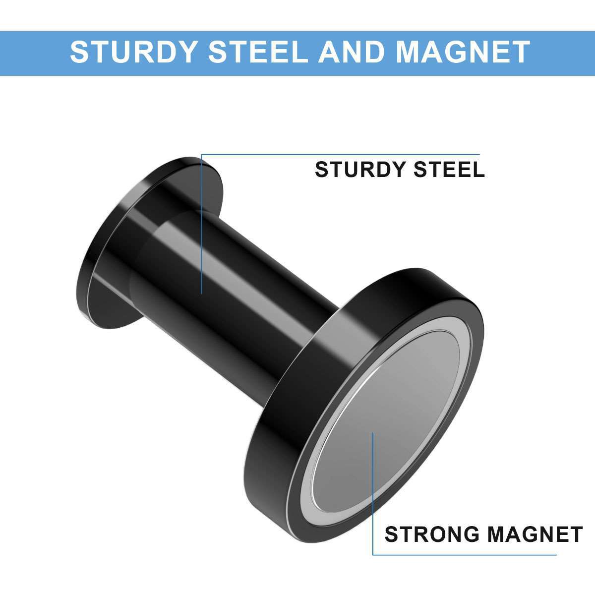 1-2 Pcs Strong Magnetic Hooks for Hanging Coats and Bags100Lbs Magnet Hook Heavy