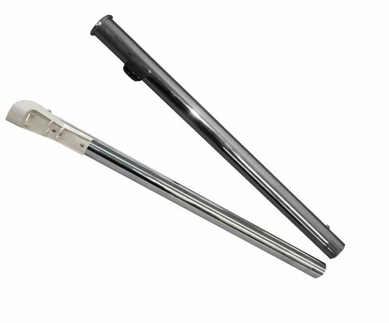 Central Vacuum Chrome Button-Lock Wand For Beam Nutone Upper & Lower Set