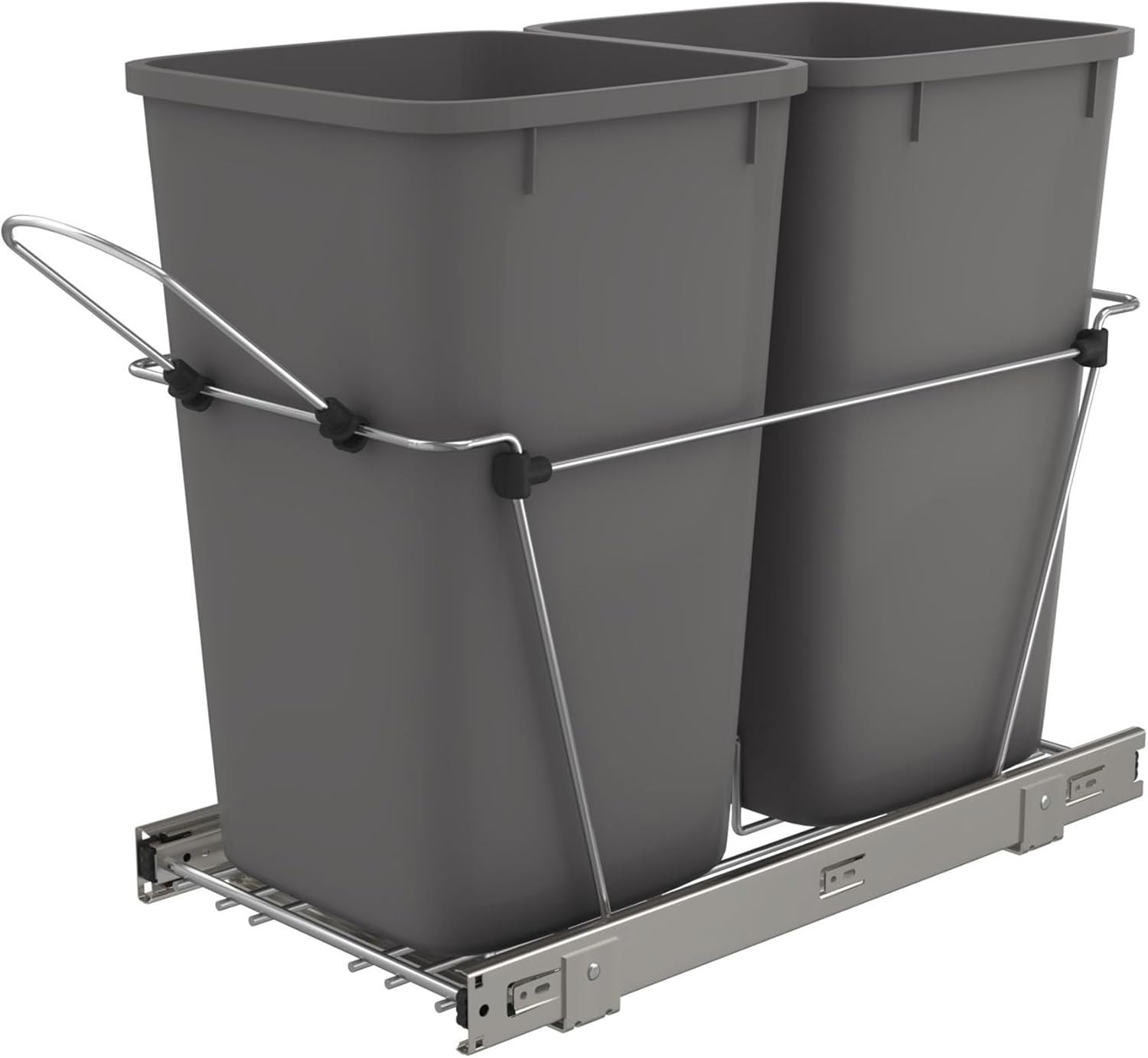 Pullout Trash Can for Kitchen Cabinets 27 Qt 12 Gallon Garbage Waste Recycling B