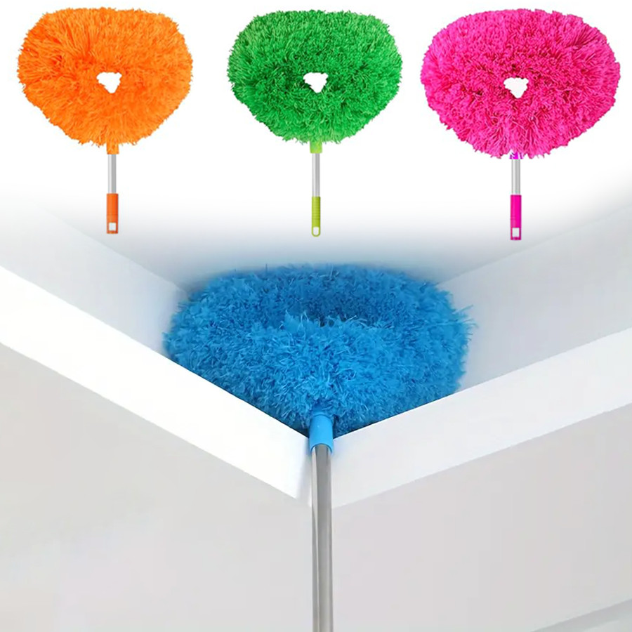 Extendable Ceiling Fan Duster, Long Reach Ring Brush for Easy Dust Cleaning