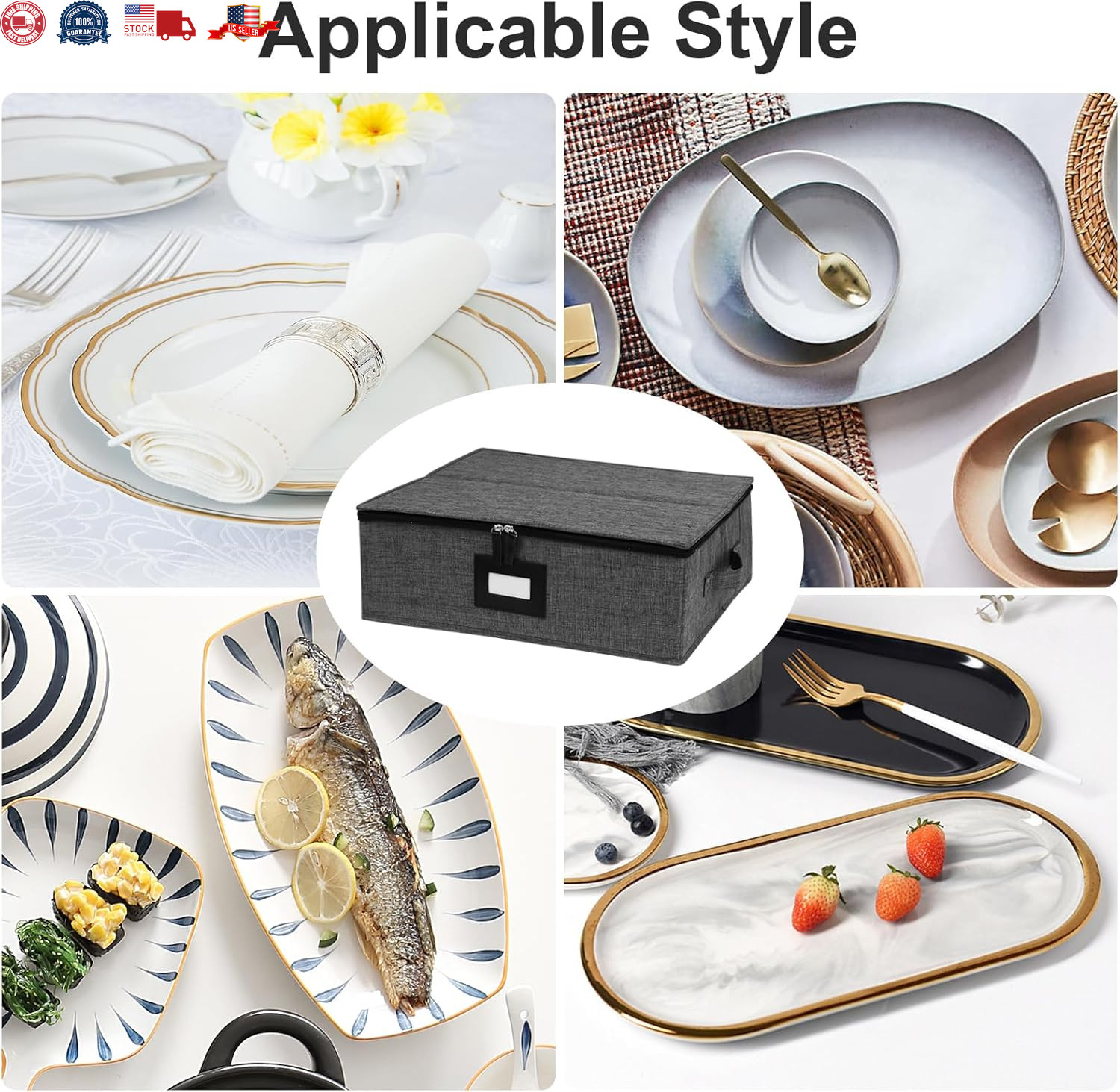China Storage Containers Hard Shell, Platter Storage Containers 17″ x 13″ x 6…