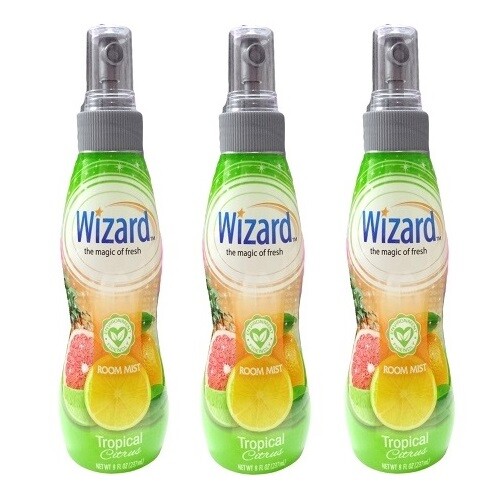 3 Wizard Room Mist Air Freshener Spray Tropical Citrus Scent Each 8 fl oz