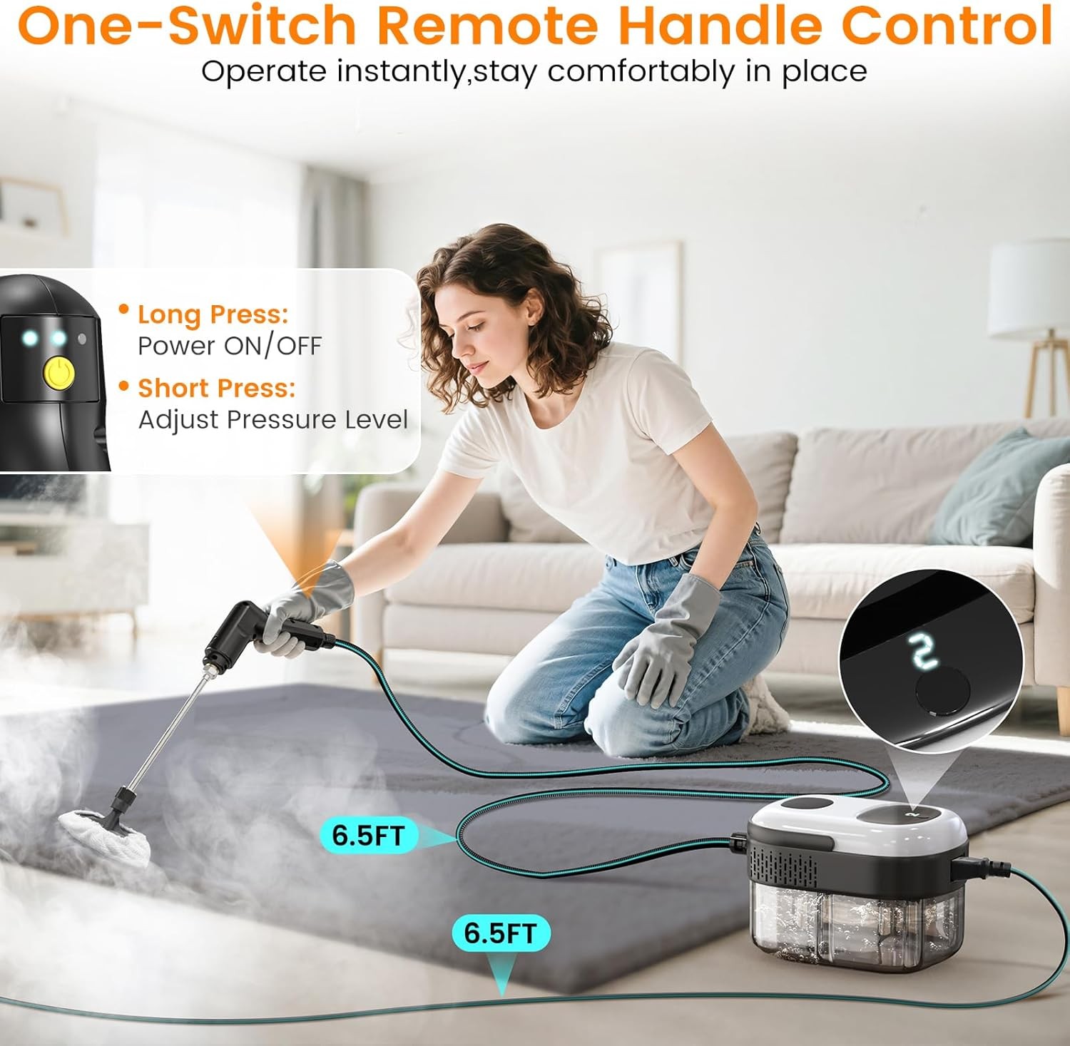 Steam Cleaner with 21-in-1 Powerful, Deep Cleaning for Home High Temperature
