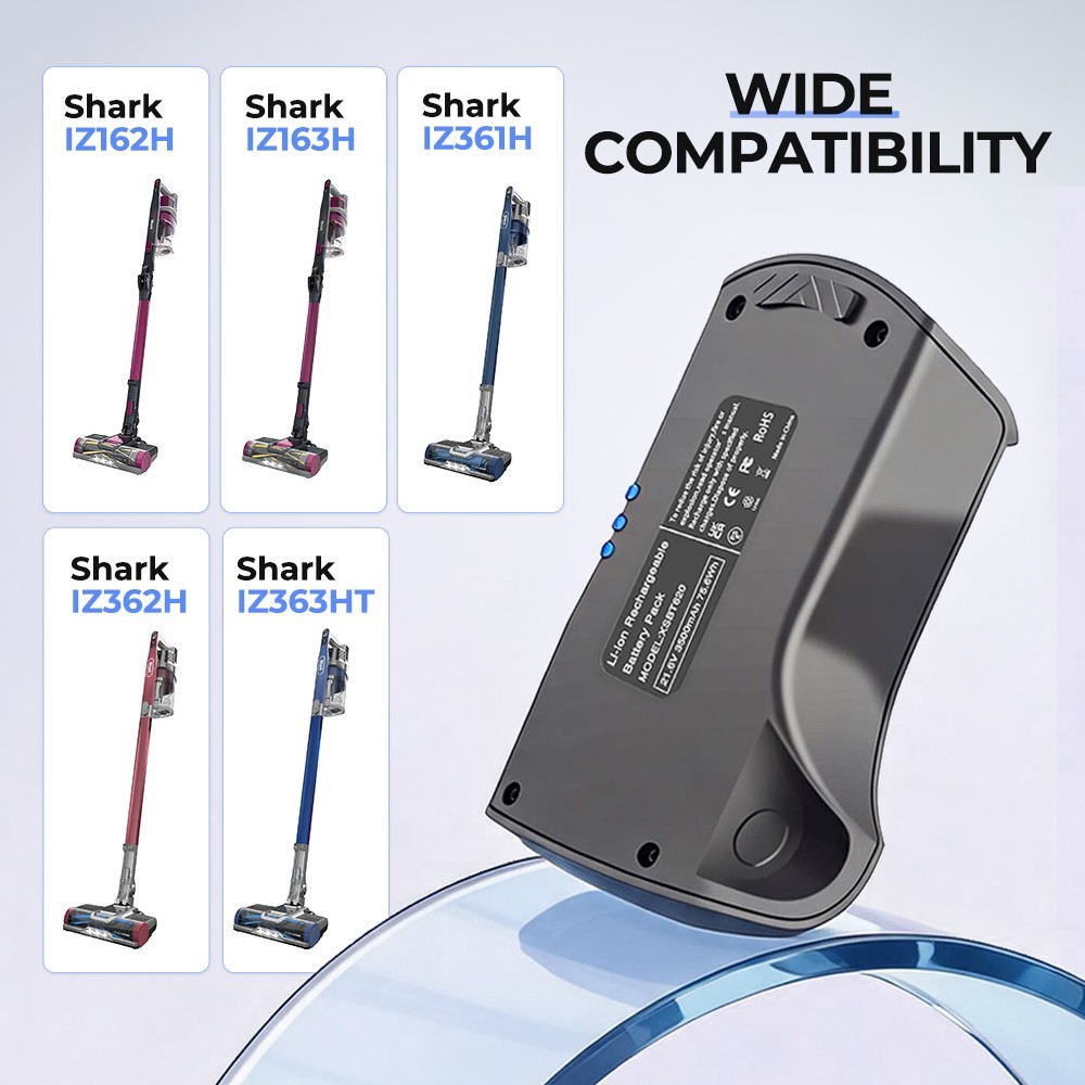 XSBT620 XSBT600 3.5Ah 21.6V Battery Replacement For Shark Pet Pro Vacuum
