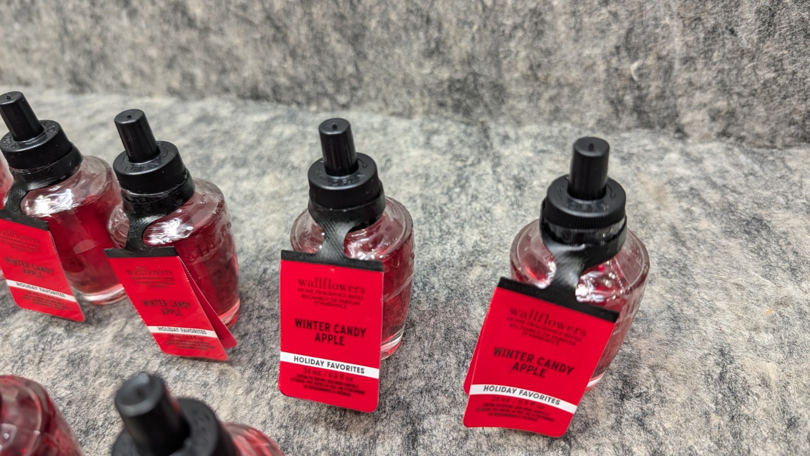 🔥10 + 1🔥 Bath & Body Works Wallflower WINTER CANDY APPLE Bulbs 0.8 fl oz