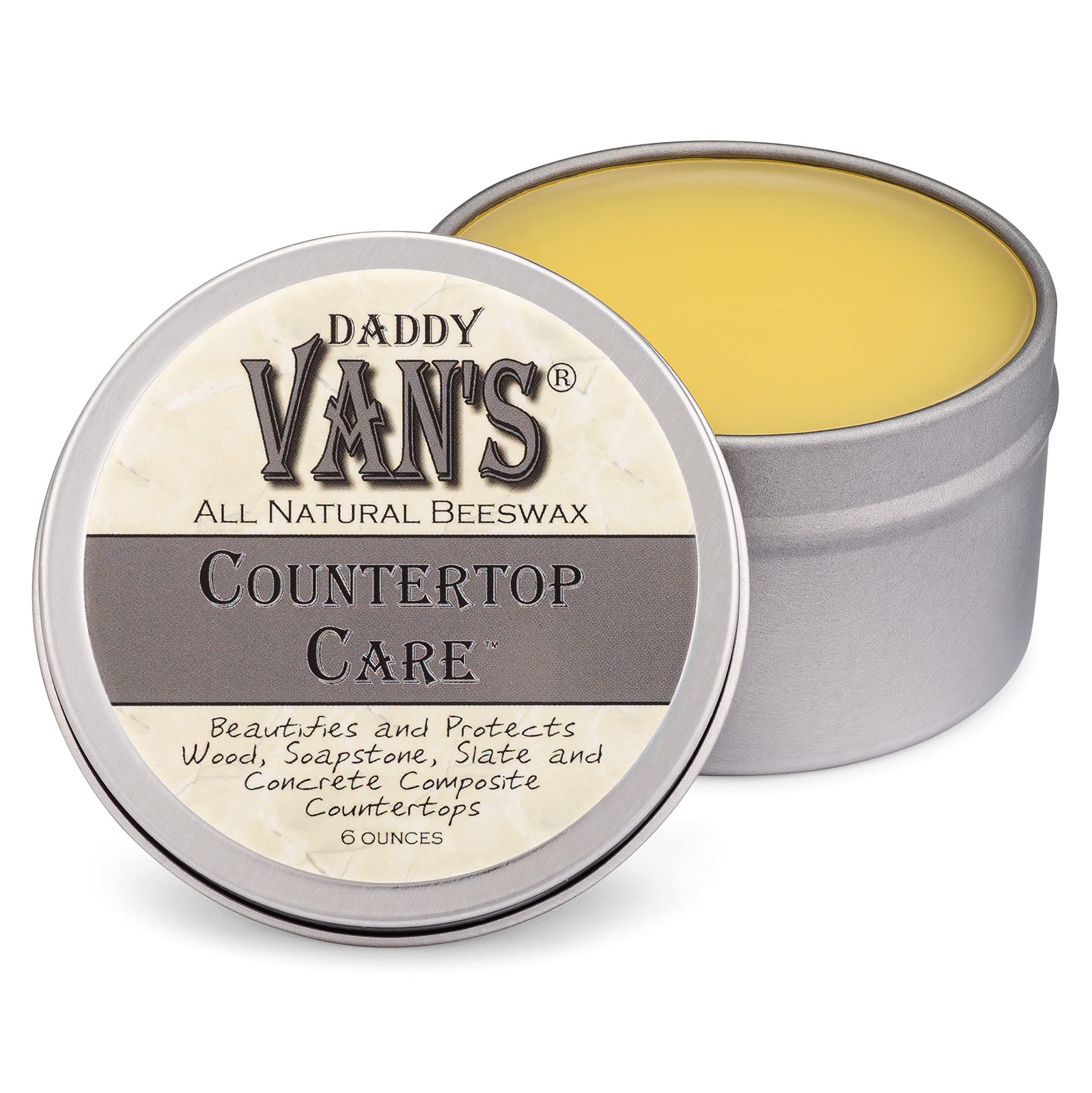All Natural Beeswax Countertop Care for Soapstone, Slate, Concrete Composite a