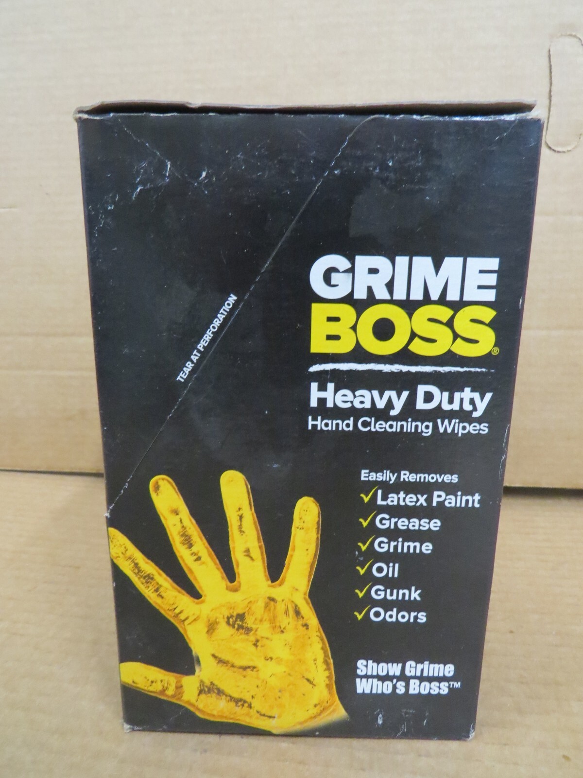 Grime Boss Heavy Duty Hand Cleaning Wipes- 10 Packs, 10 Wipes Each 100 Total NEW