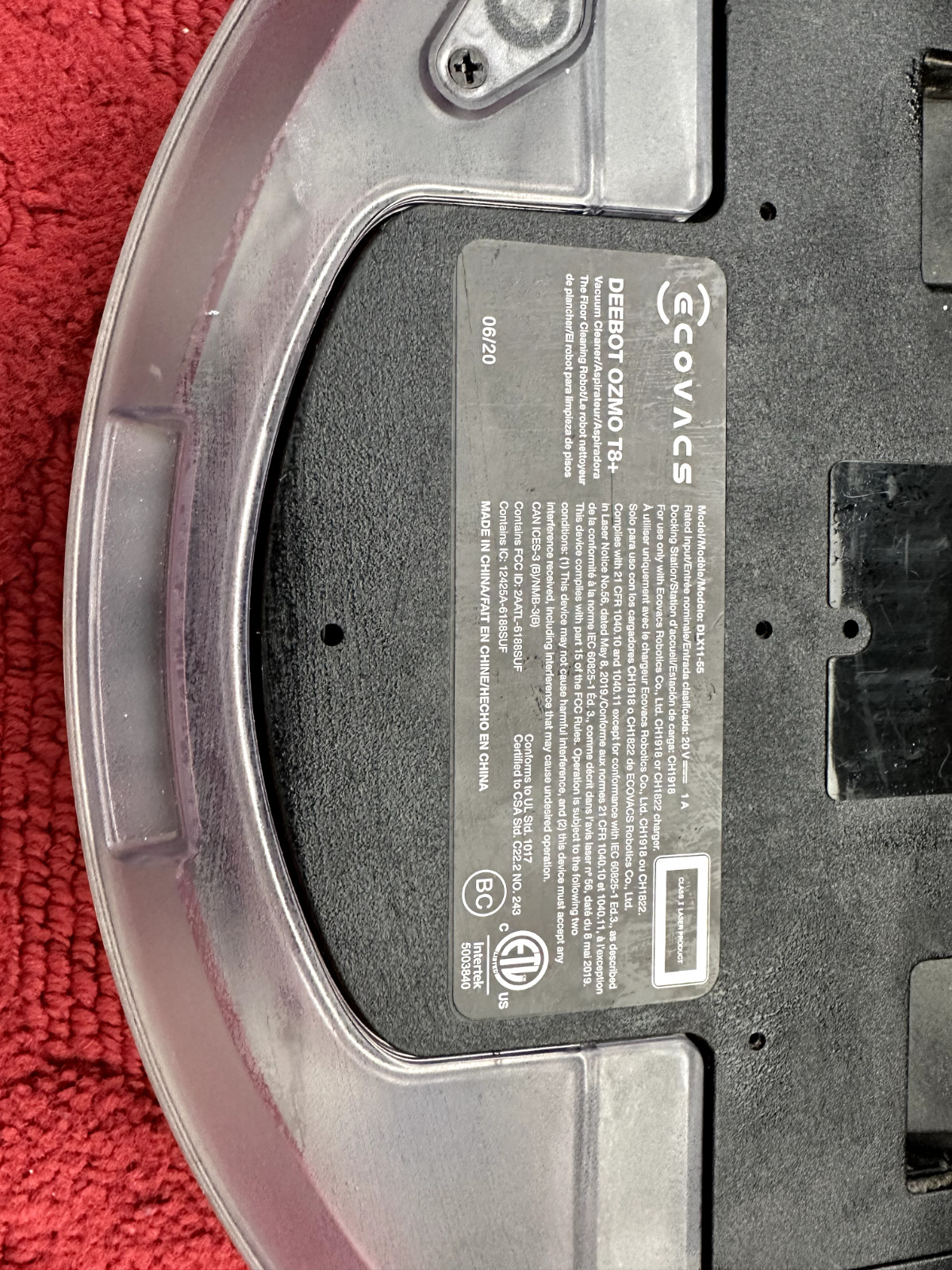 Ecovacs Deebot Ozmo T8 Robotic Mop Vaccum Cleaner gently used tested working