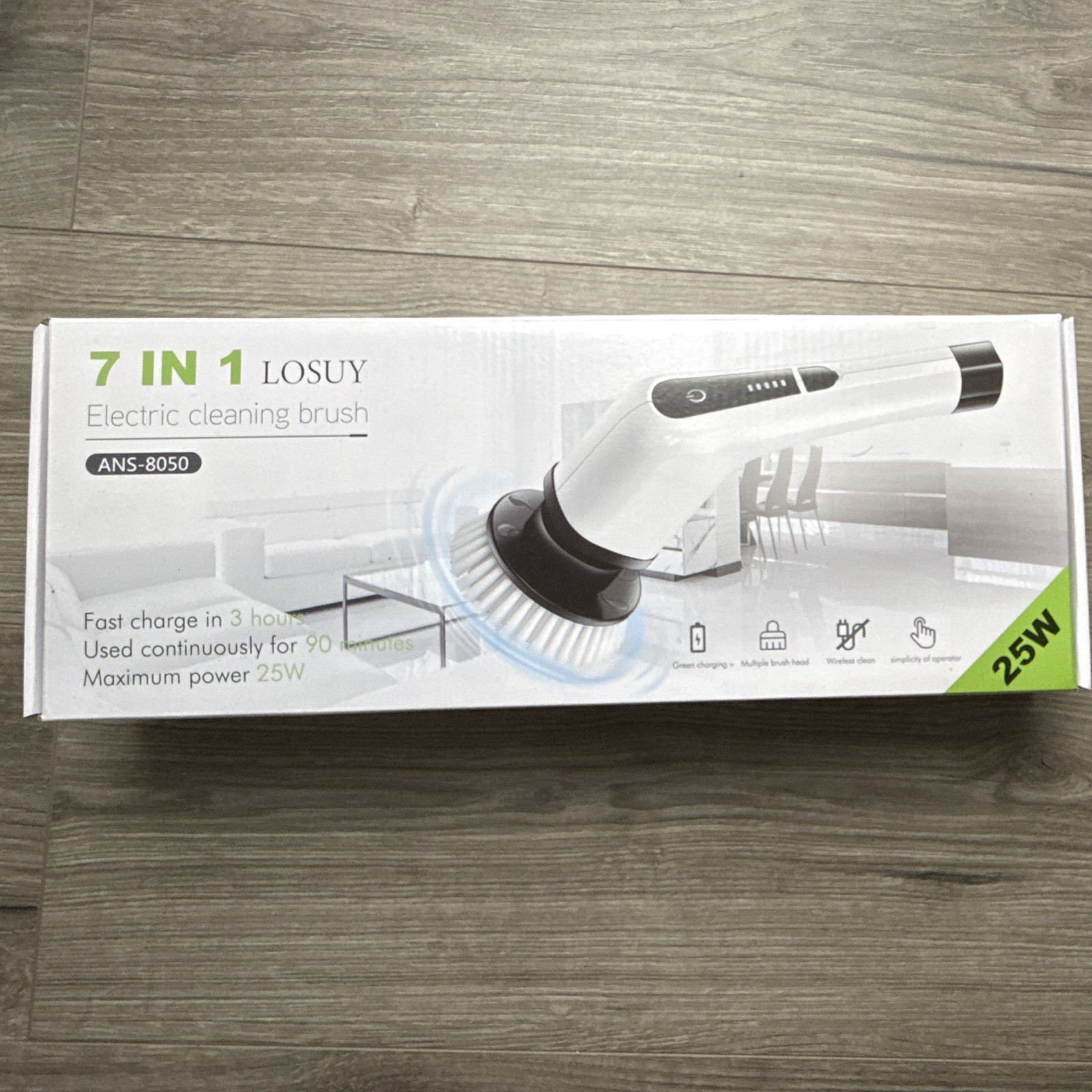 LOSUY 7-in-1 Rechargeable Electric Cleaning Brush 25W USB-C ANS-8050