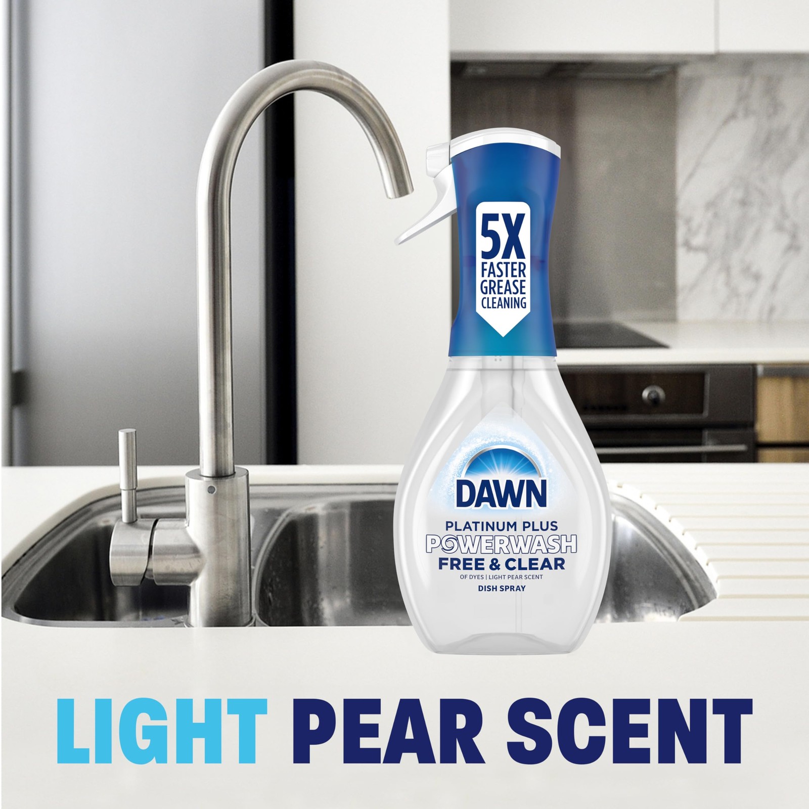 6pk Dawn Free Clear Powerwash Dish Spray Dish Soap Pear Scent Refill 16 oz