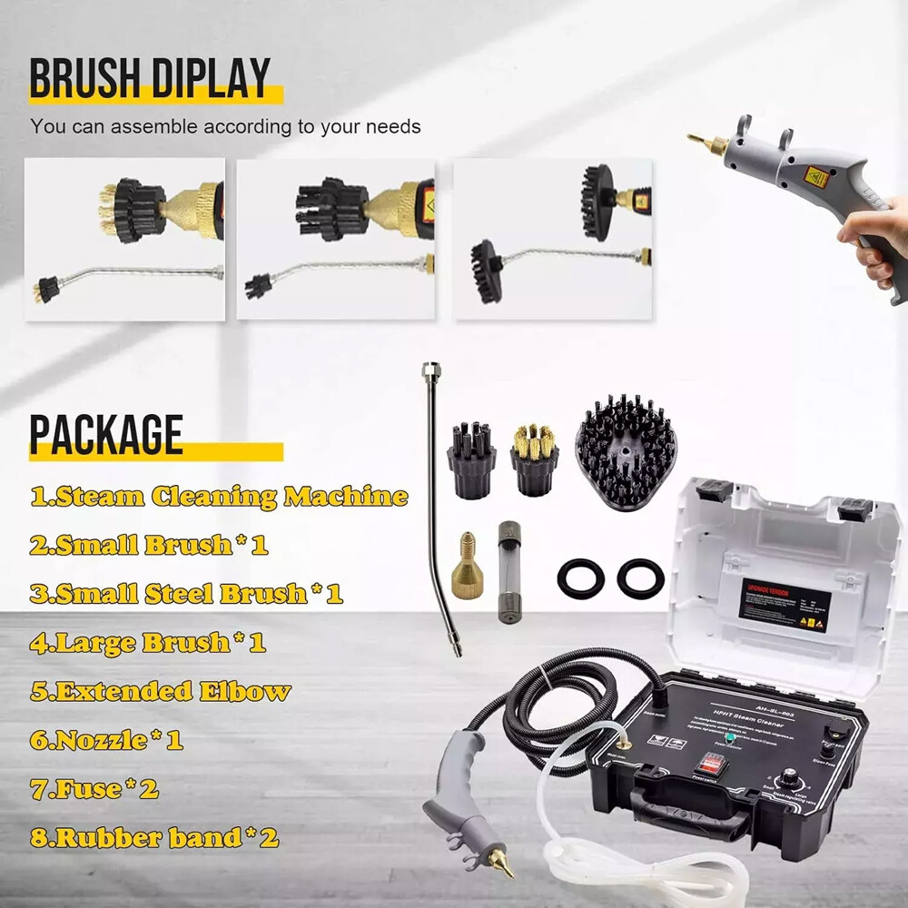 3500W Handheld Car Detailing Cleaning Machine High Temp Steam Cleaner Household