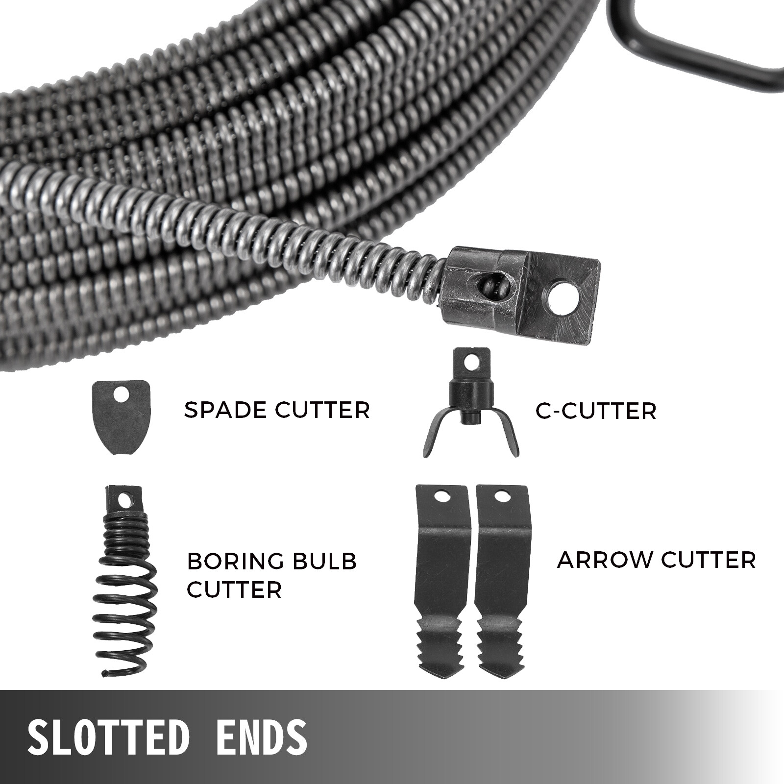 VEVOR 50′-100′ Drain Cleaner Auger Cable Replacement Snake Pipe Sewer Wire