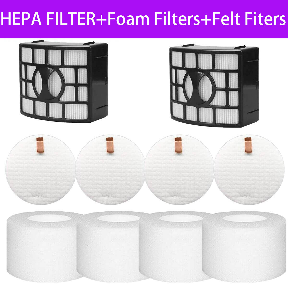 Filter Replacement for Shark NV601 UV700 ZU701 Vacuum Cleaner # XFF600 & XHF600