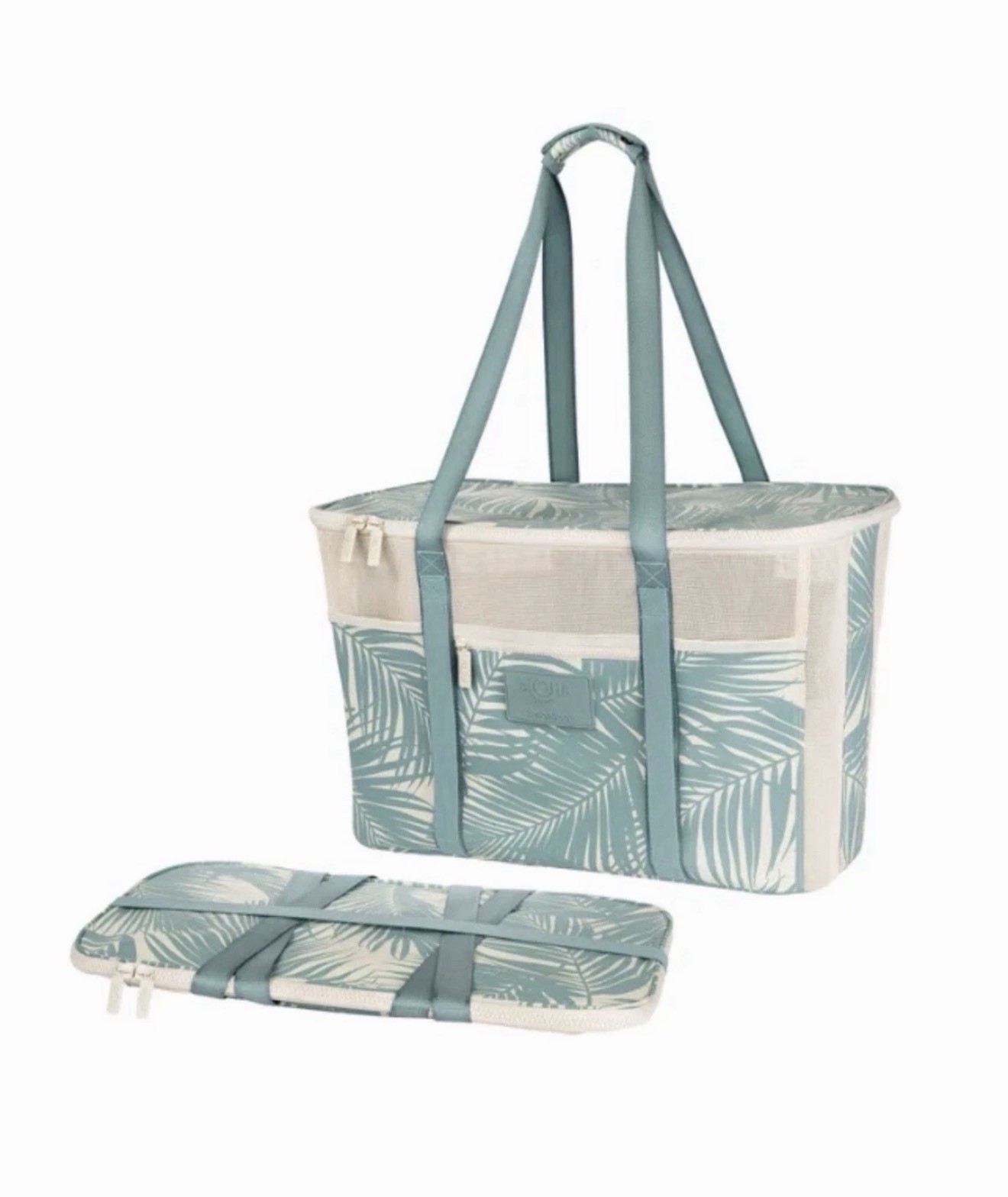 Aloha Collection CleverMade Costco Collapsible Beach Tote Bag Set of 2 Hawaii