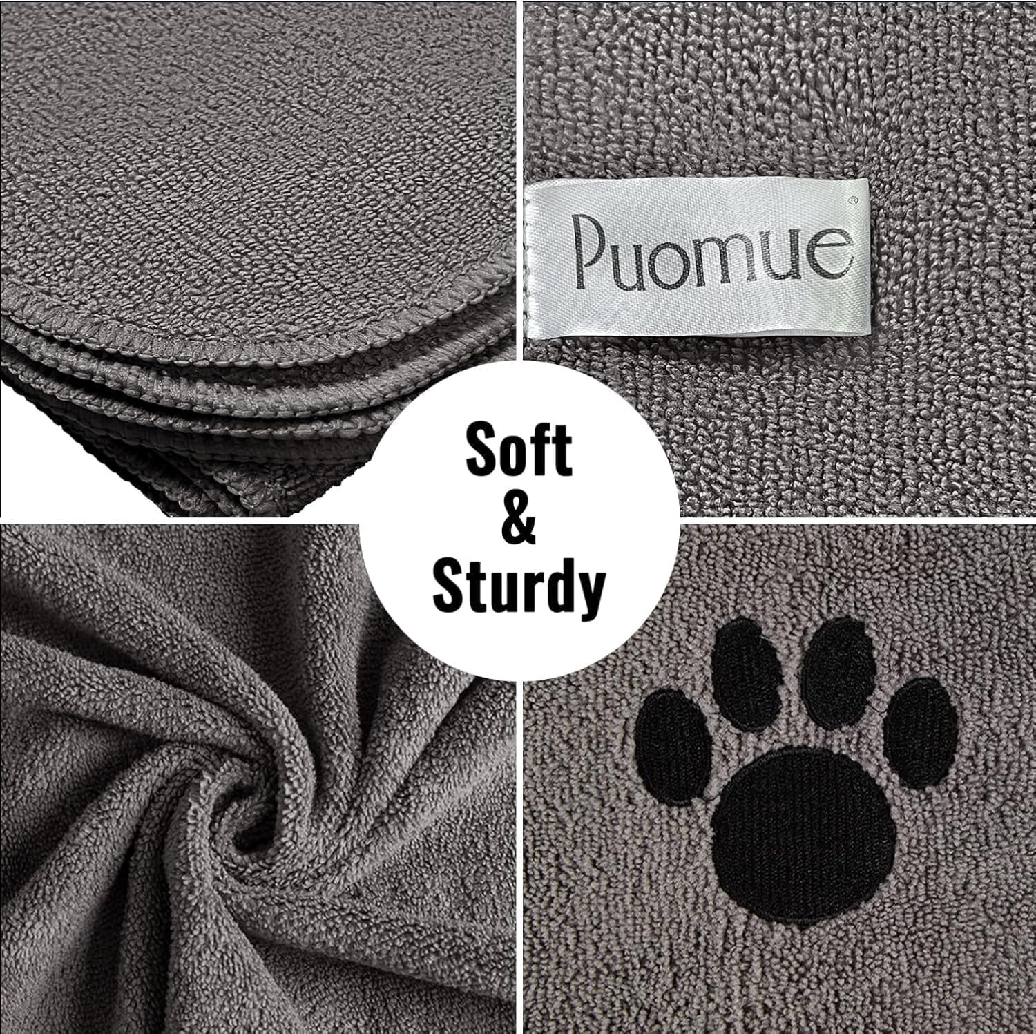 2 Pack Microfiber Dog Towels for Drying Dogs, Super Absorbent and Soft Pet Towel