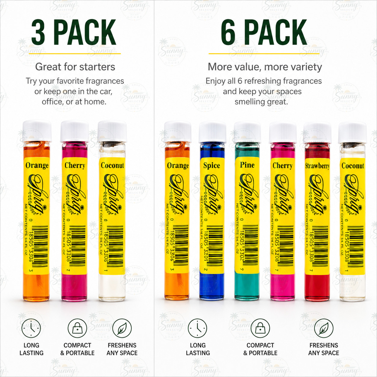Sprig Liquid Air Freshener Vials – Long Lasting Fragrance for Home, Car & Office
