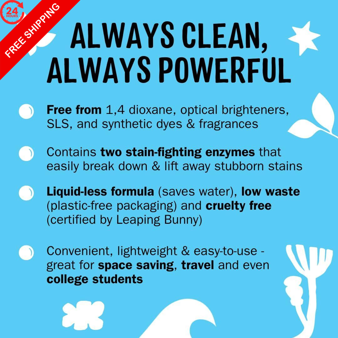 Molly’s Suds Laundry Detergent Sheets | Gentle on 70 Loads, No Color