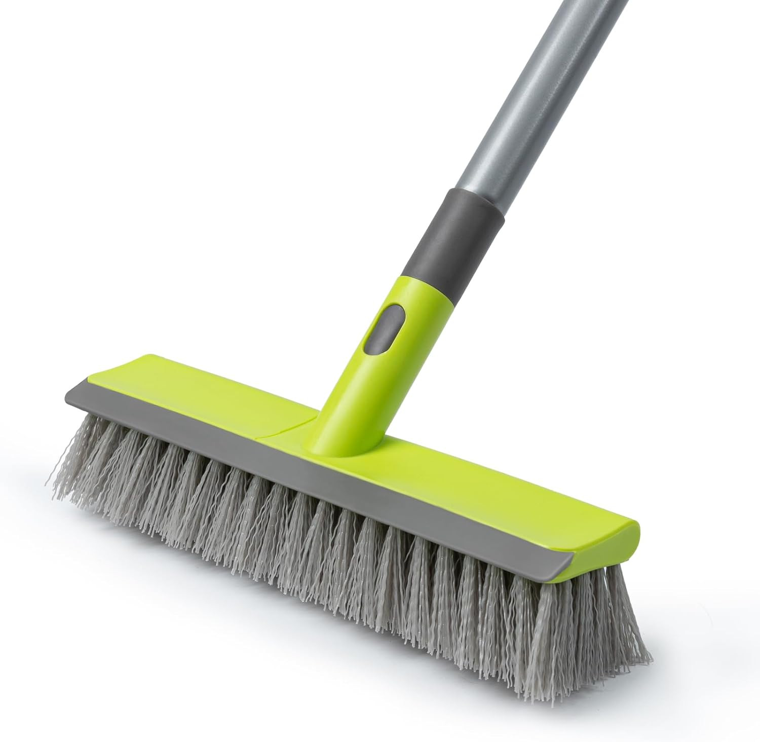 Floor Scrub Brush with 57″ Long Handle, 2 in 1 Scrape and Deck Brush Floor Scrub