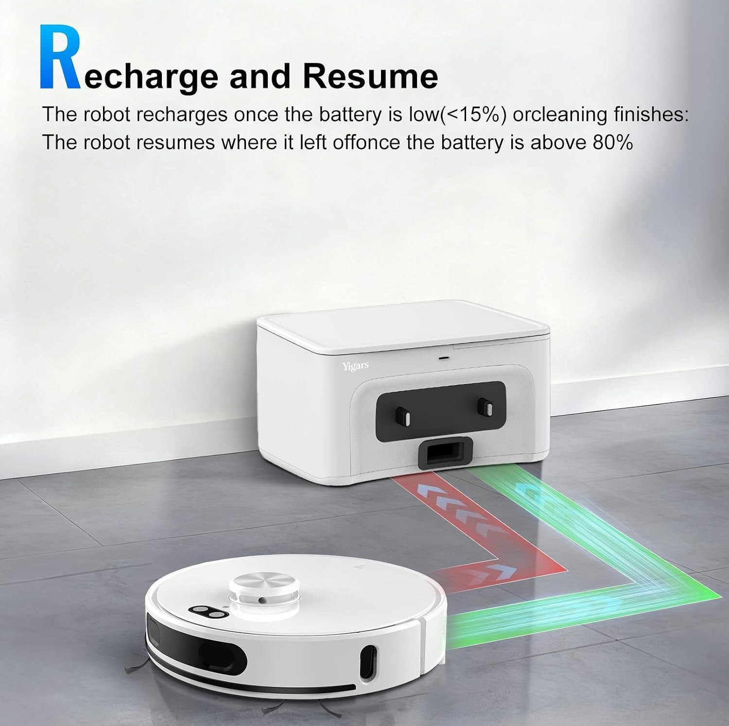 Robot Vacuum and Mop Self-Emptying Up to 8000Pa Robot Vacuum 60-Day Hands-Free