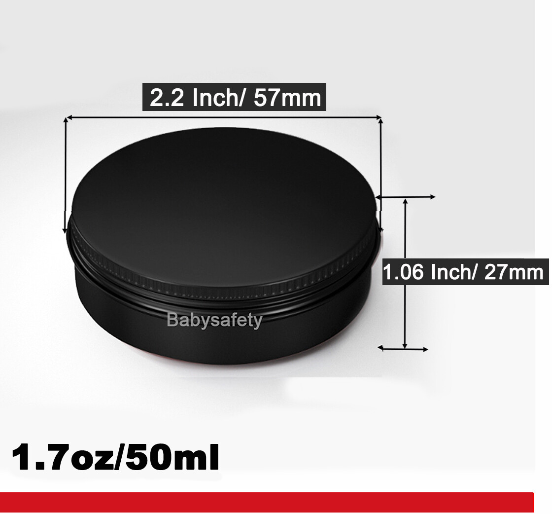 Aluminum Tin Screw Top Lid Round Metal Container,Storage Jar Travel Tin can