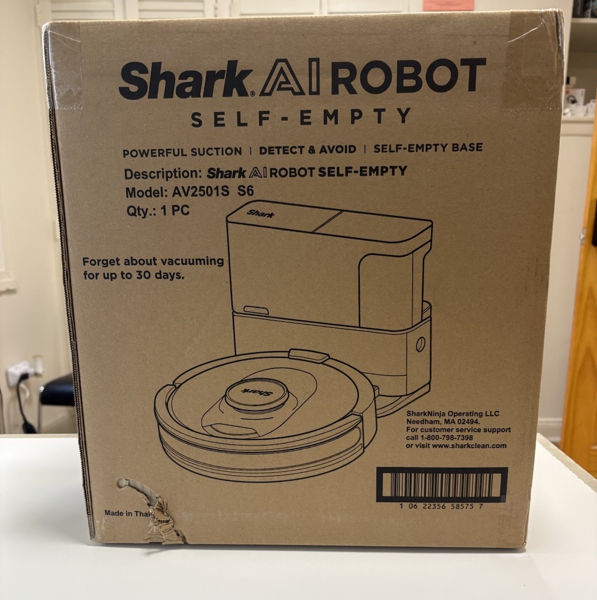 Shark AV2501S AI Ultra Robot Vacuum With HEPA Self-Empty Base Bagless