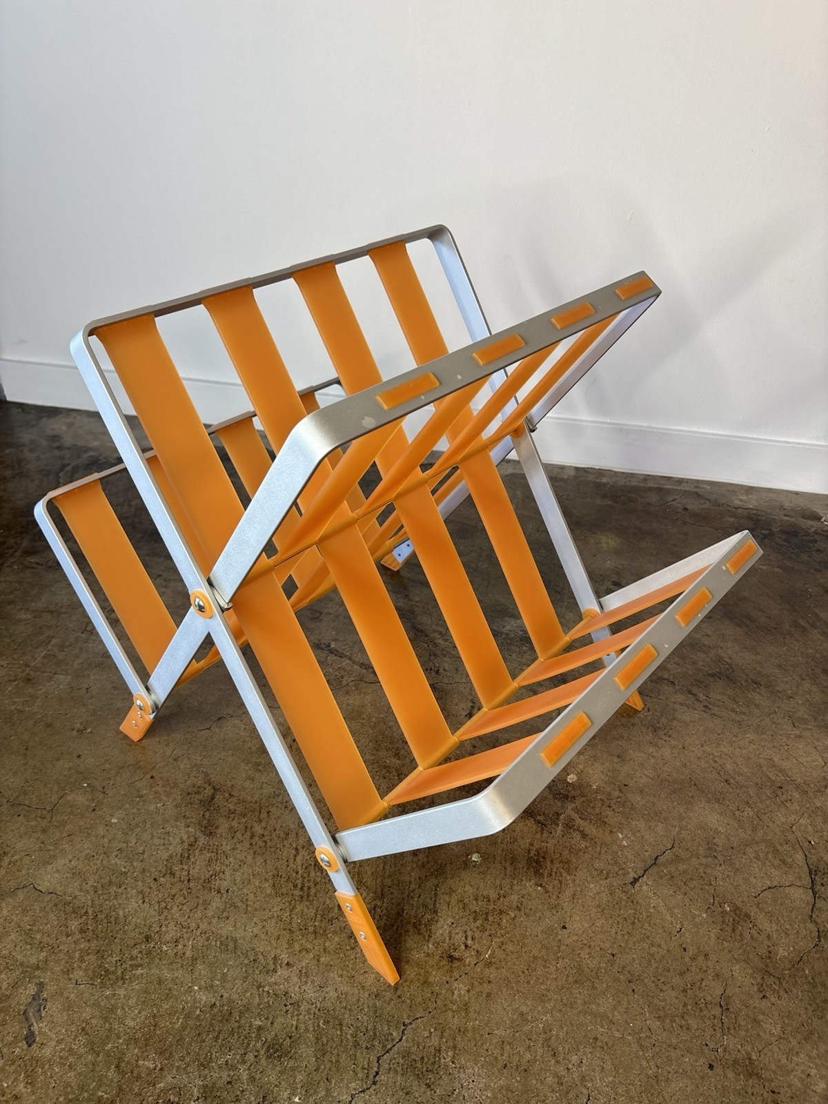 Vintage Rexite, 1990s Model 2400 Magazine Rack by Raul Barbieri