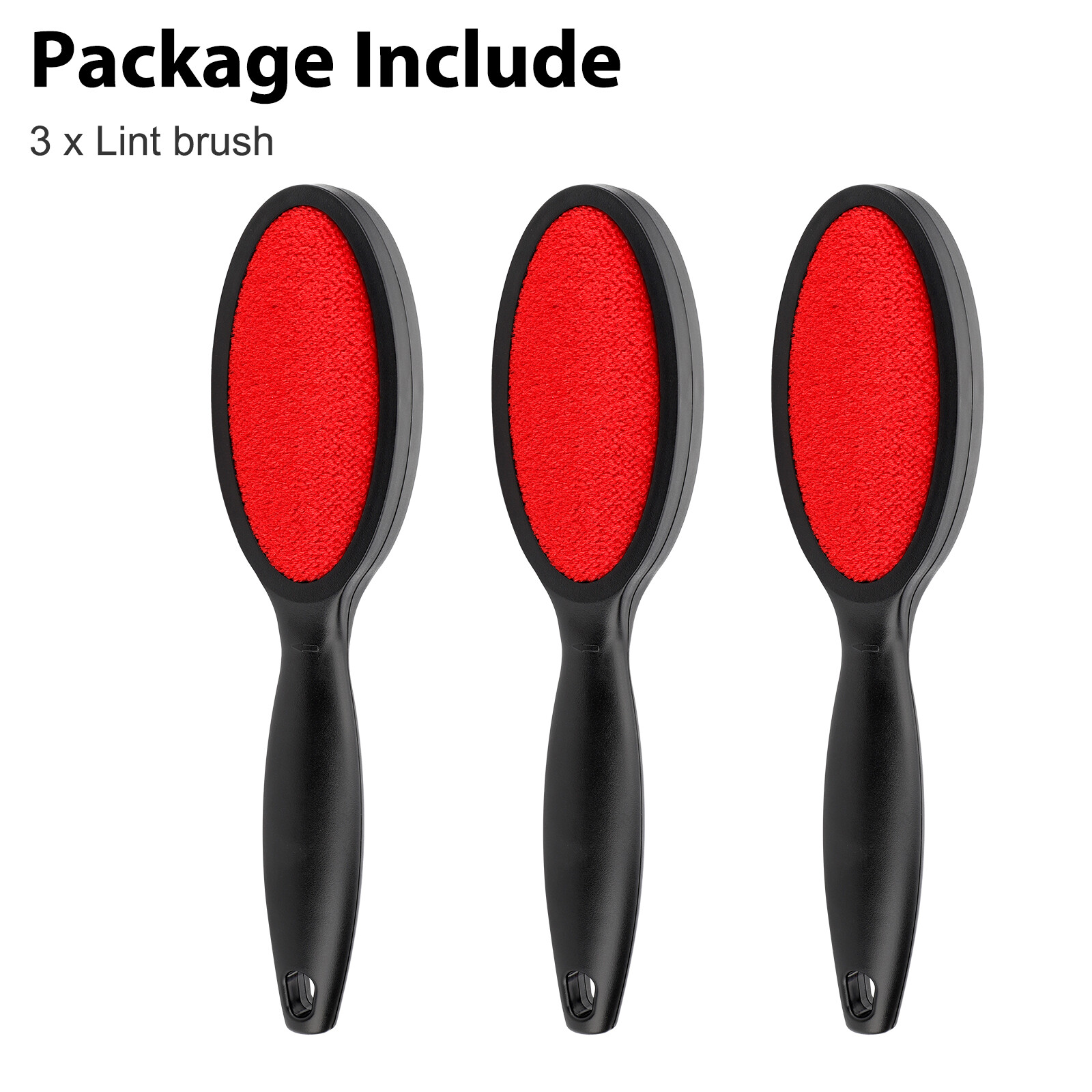 3Pcs Double Sided Lint Brush Clothes Fluff Pet Hair Remover Fabric Dust Cleaner