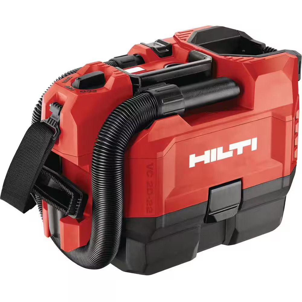 22-Volt NURON Li-Ion VC 2D CFM 1 Gal Cordless 1.6 PSI Dust Vacuum W/Hose, Filter