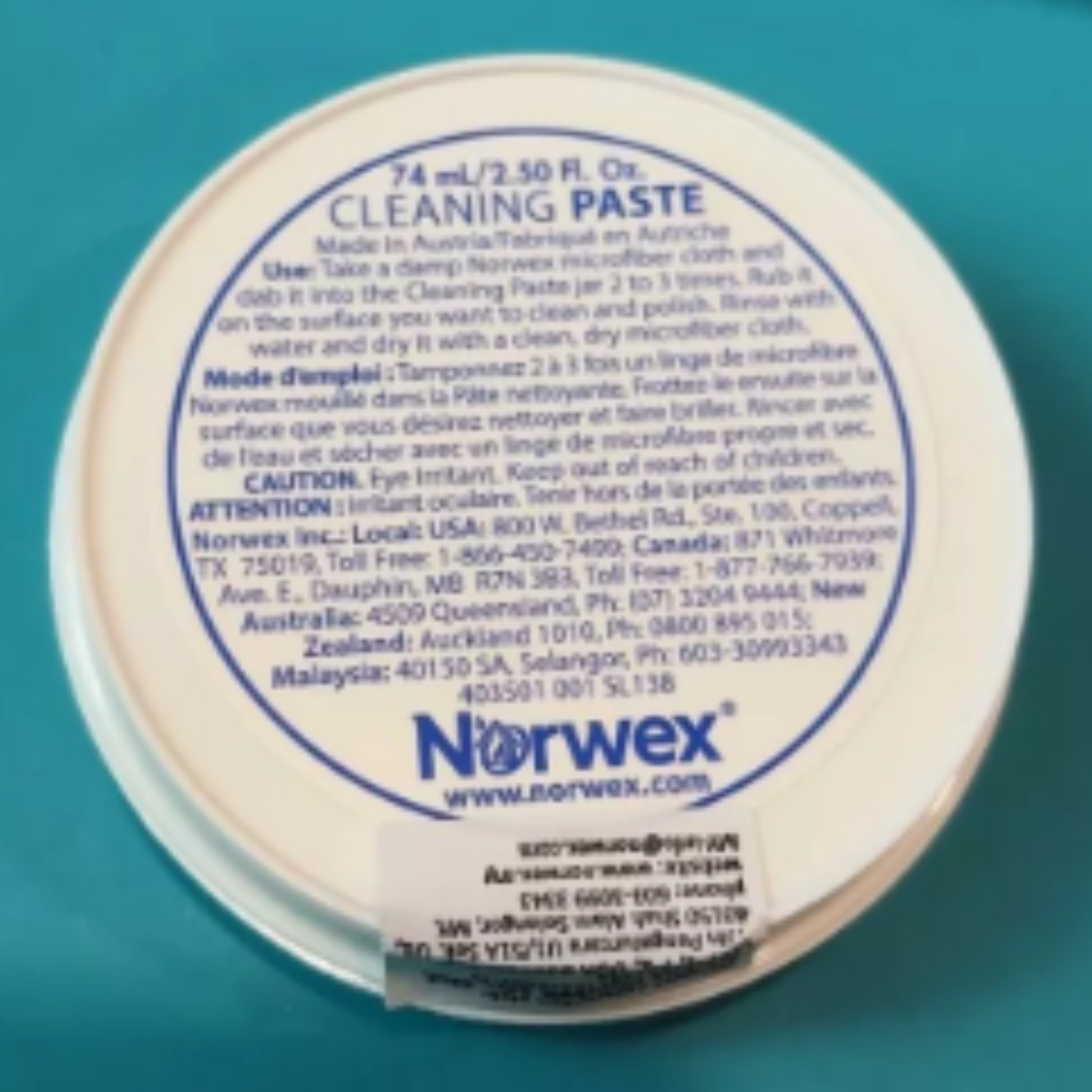 Cleaning Paste Norwex Stain Removal, Cleans Dirt & Polish 74ml 2.50 fl.oz