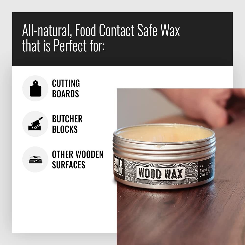 , Wood Wax for Finishing, Unfinished Furniture, Cutting Boards, Butcher Block…