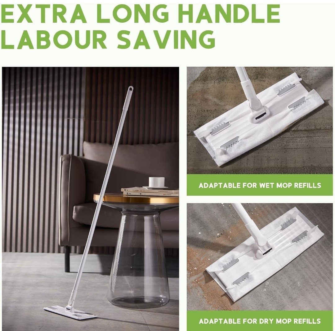 Sweeper 2 in 1 Mops Kit, 1 PC Swift Mop & 20 PCS Refills, Disposable Dry & Wet