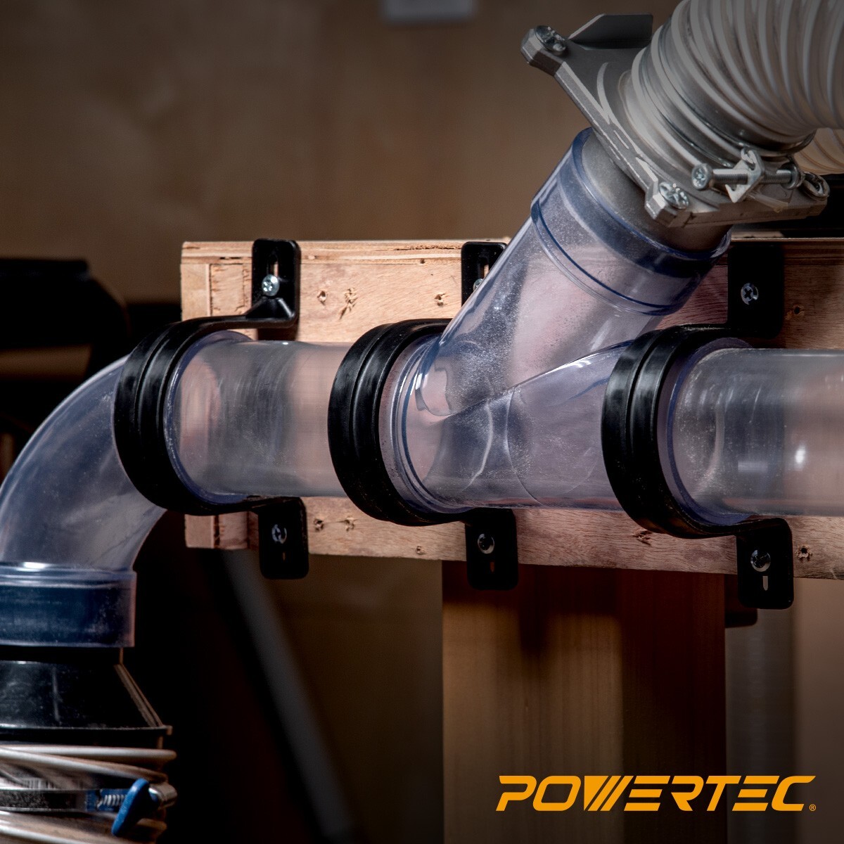 POWERTEC 70319 Hangers for 2-1/2″ Dust Collection Hose and Pipe, 5 PK