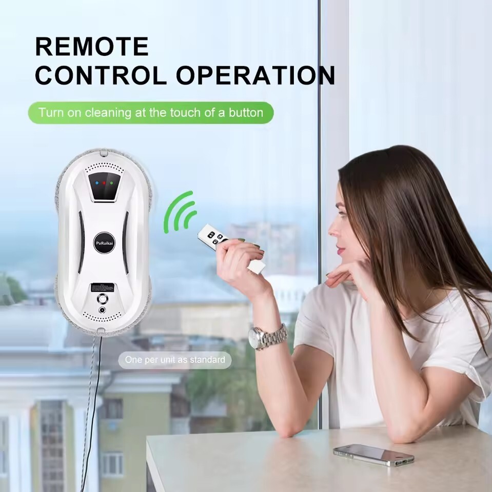 PuRuiKai Window Cleaning Robot | Ultra-Thin Vacuum Cleaner w/ Remote Control