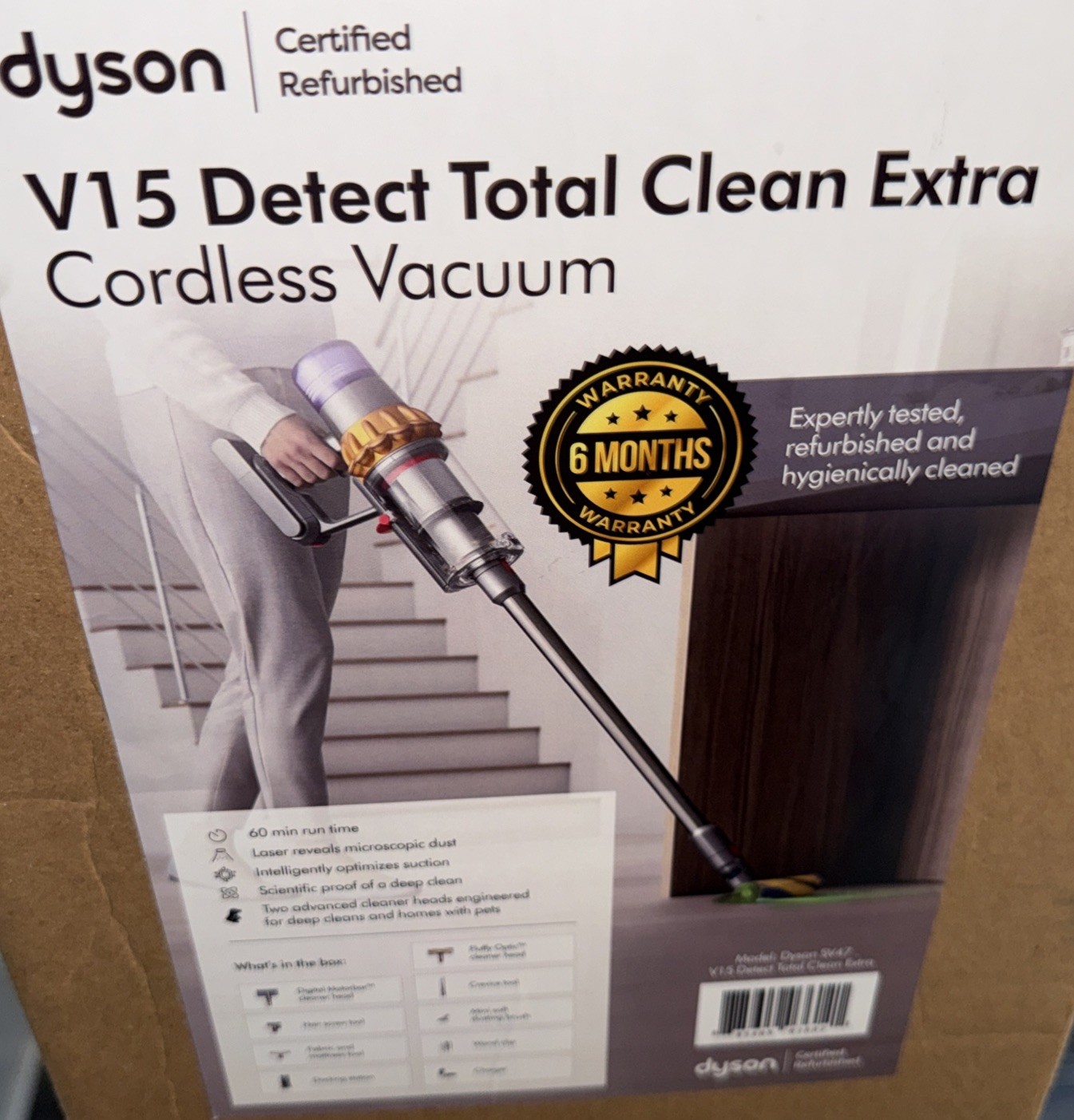 Dyson V15 Detect Extra Handheld Vacuum (448182-02) REFUSBISHED
