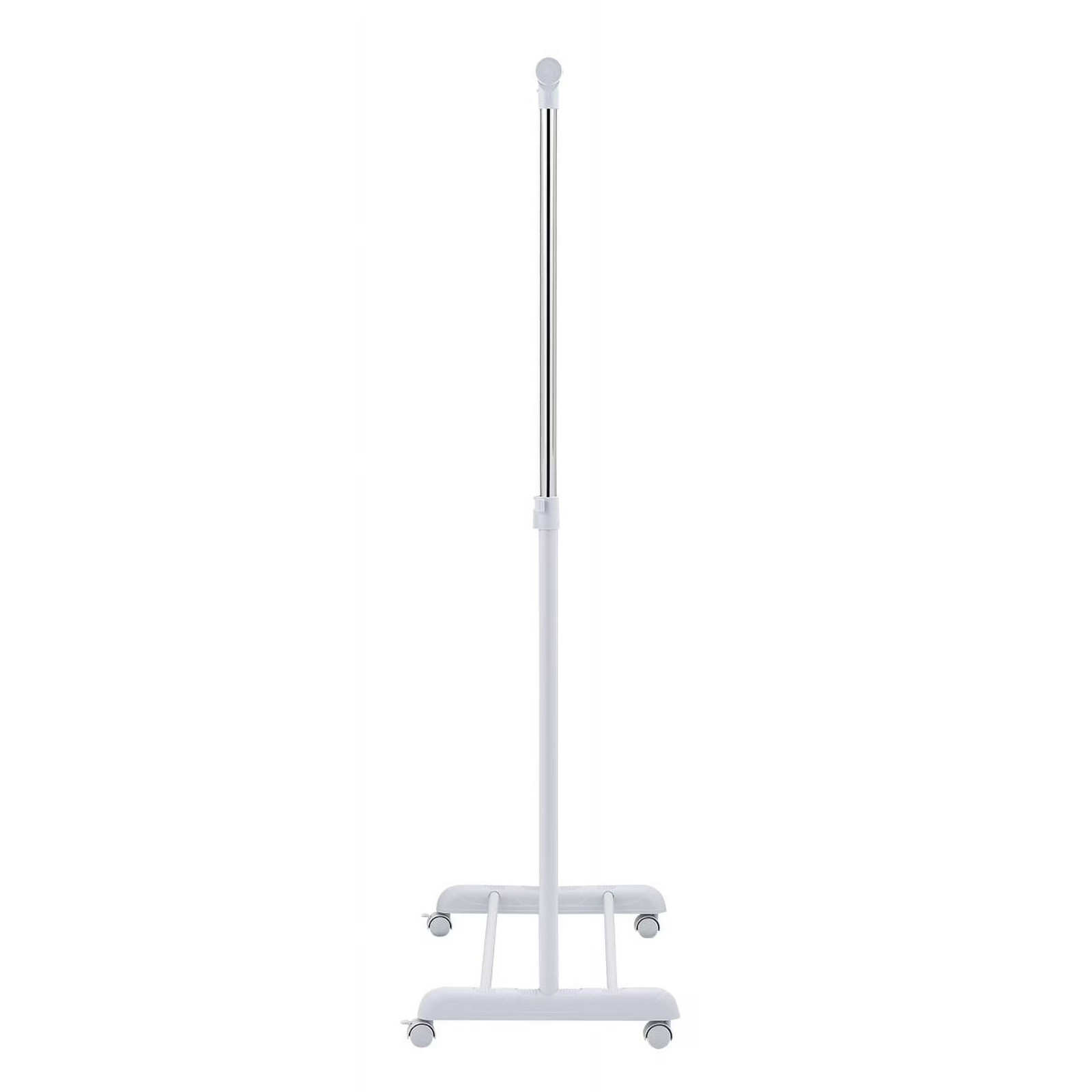Mainstays Adjustable Metal Rolling Garment Clothes Rack, Chrome & White