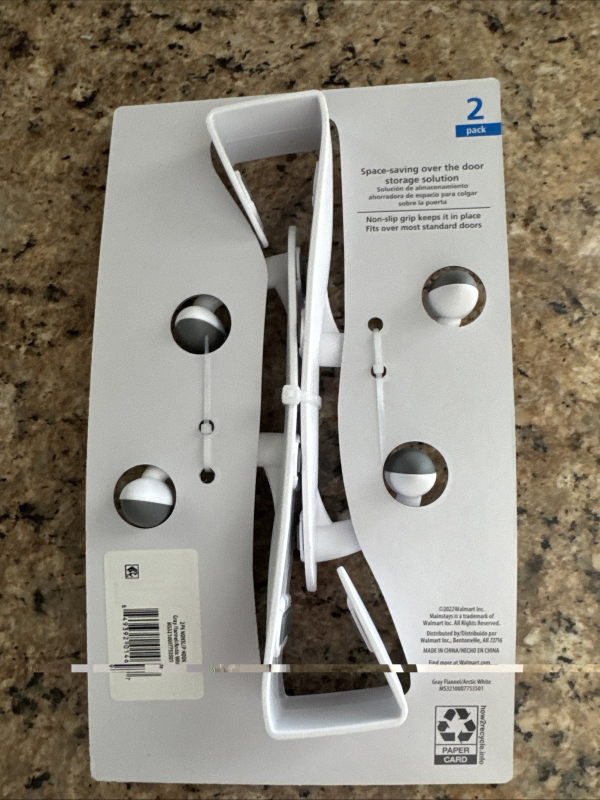 Mainstays Over-The-Door Nonslip Hook Organizer