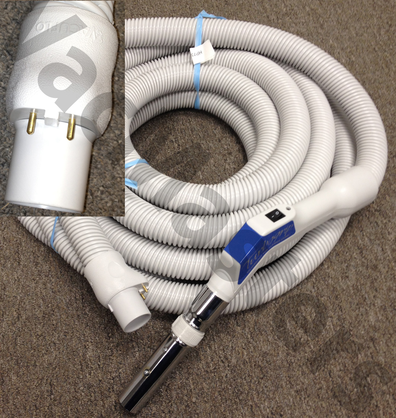 GENUINE Vacuflo 35′ TurboGrip central vacuum hose w/o rack Vacuflo-style 7352-35