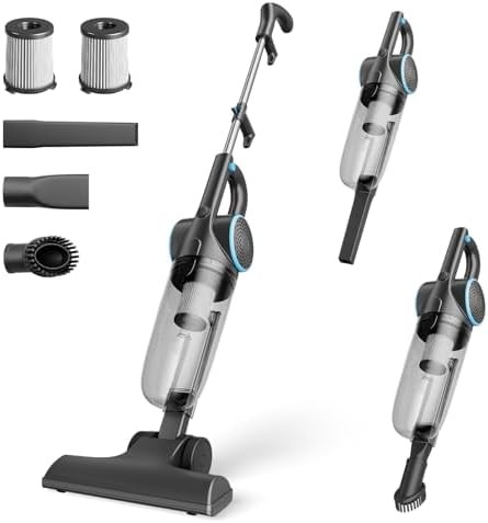 Corded Vacuum Cleaner, 600W 25KPa Powerful Stick Vacuum for Home Pet Hair | 2-in