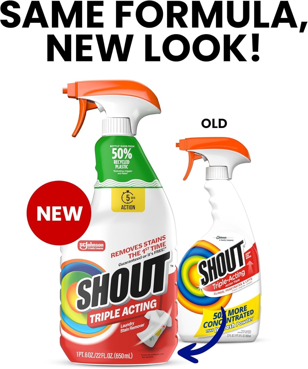 Shout Active Enzyme Laundry Stain Remover Spray for Clothes, Triple-Acting Formu