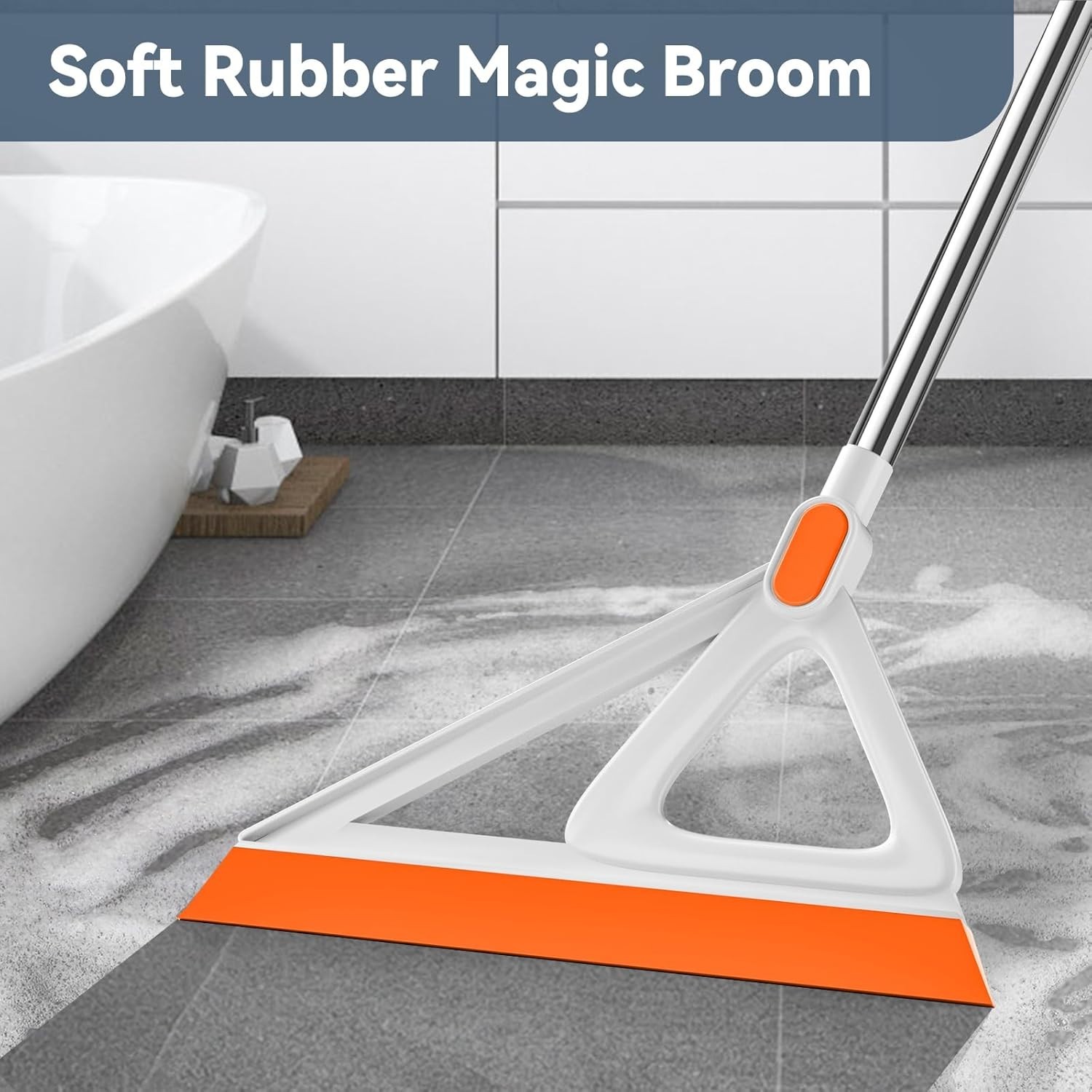 Floor Cleaner Sweeper Silicone Squeegee Broom for Living Room Kitchen Bathroom
