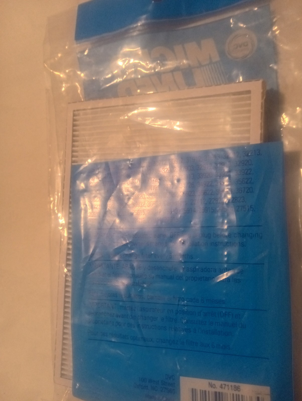 Kenmore EF-1 Vacuum Cleaner Filter Model #86889 (See The Pictures For Details)