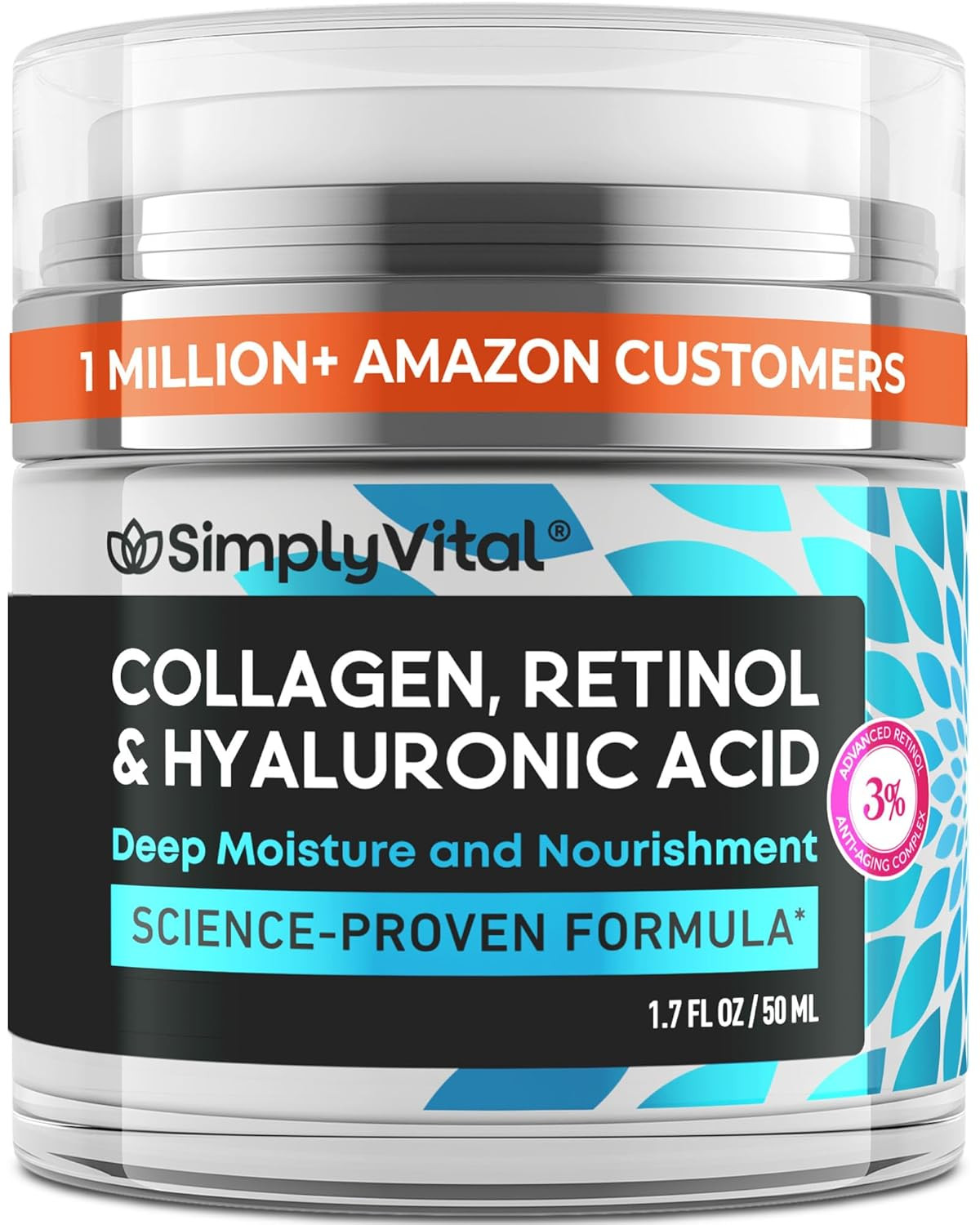 Anti-Aging Face Moisturizer with Retinol, Collagen & Hyaluronic Acid – Moisturiz