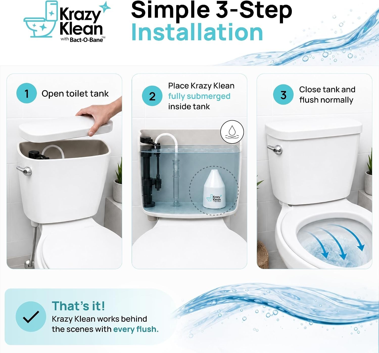Krazy Klean Pro Toilet Cleaner Household Cleaning Solution | Pack of 1