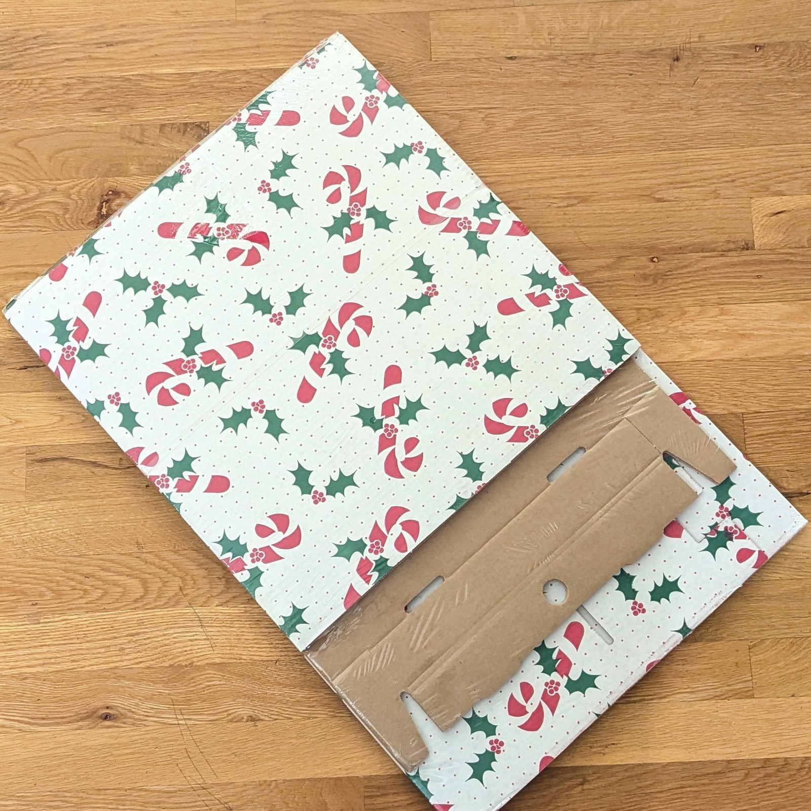 Vintage 90s Cardboard Christmas Wrapping Paper Storage Organizer Box New/Sealed