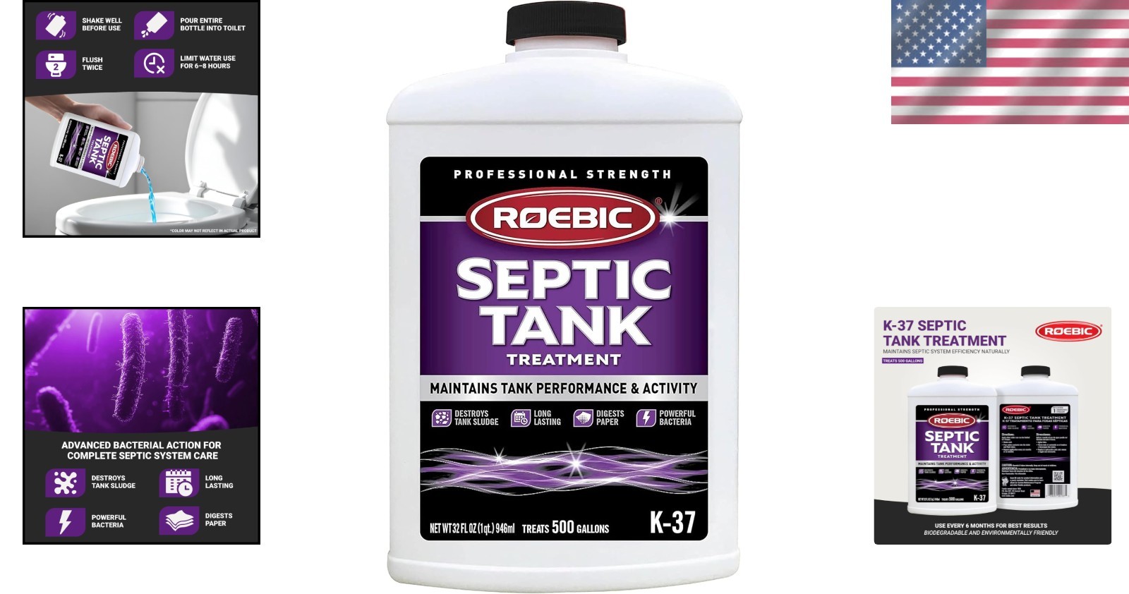Effective Septic Tank Treatment – 32 Oz Environmentally Friendly & Odor Reducer