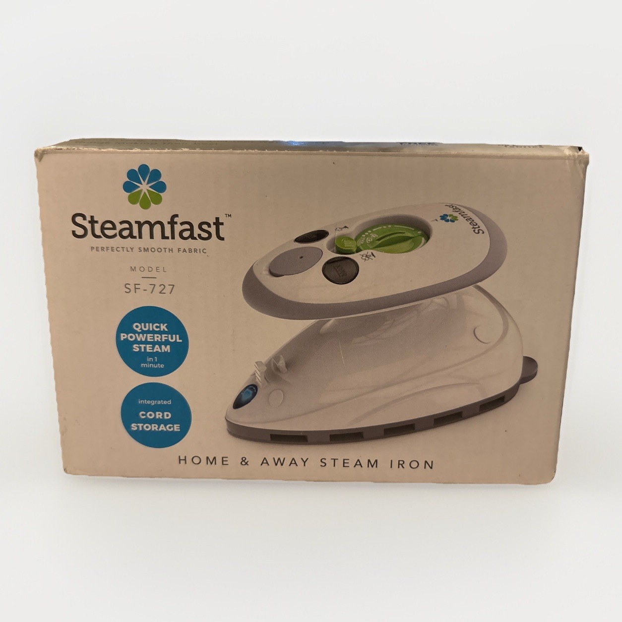 Steamfast Travel Size Mini Steam Iron Model SF-727 Durable Non Stick