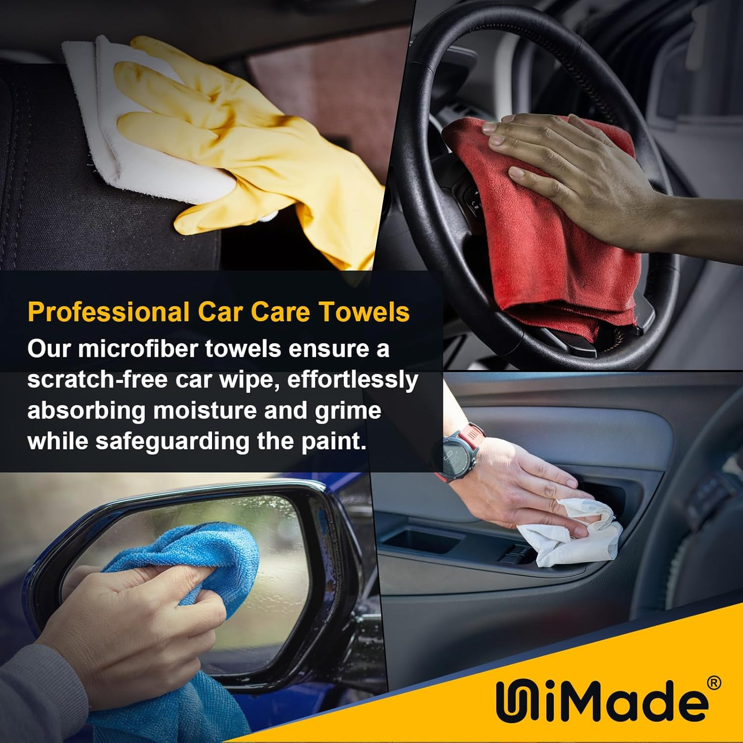 Shop Towels, 24 Pack Commercial Grade Shops Rags Microfiber Towel for Cars Clean